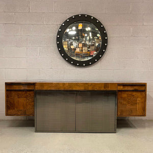 Modernist Patchwork Burl Credenza By Paul Evans For Directional