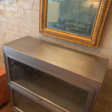 Industrial Brushed Steel 2 Stack Barrister Book Case By Globe Wernicke