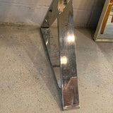 Milo Baughman White Lacquer And Chrome Campaign Desk