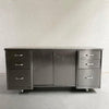 Industrial Brushed Steel Office Credenza Cabinet