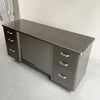 Industrial Brushed Steel Office Credenza Cabinet