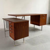 George Nelson Walnut Executive And Typewriter Desk Set