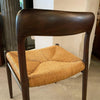 Niels Otto Møller Teak And Rush Dining Desk Side Chair