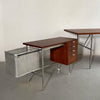 George Nelson Walnut Executive And Typewriter Desk Set