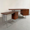 George Nelson Walnut Executive And Typewriter Desk Set