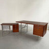 George Nelson Walnut Executive And Typewriter Desk Set