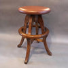 Oak and Leather Stool