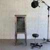 Industrial Brushed Steel Apothecary Display Cabinet