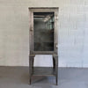 Industrial Brushed Steel Apothecary Display Cabinet