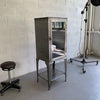 Industrial Brushed Steel Apothecary Display Cabinet