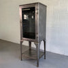 Industrial Brushed Steel Apothecary Display Cabinet