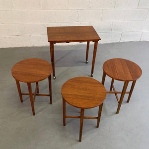 Poul Hundevad Teak Nesting Folding Side Tables