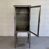 Industrial Brushed Steel Apothecary Display Cabinet
