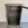 Industrial Brushed Steel Apothecary Display Cabinet