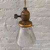 Petite Industrial Cut Glass Pendant Light