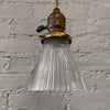 Petite Industrial Cut Glass Pendant Light