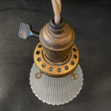 Petite Industrial Cut Glass Pendant Light