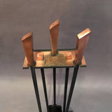 Copper and Iron Fireplace Tools