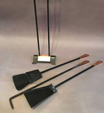 Copper and Iron Fireplace Tools
