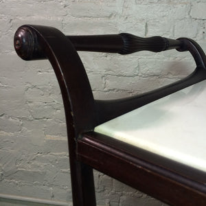 Regency Marble and Mahogany Serving Cart