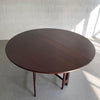 Mid Century Modern Round Teak Drop Leaf Dining Table