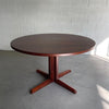 Danish Modern Rosewood Pedestal Dining Table