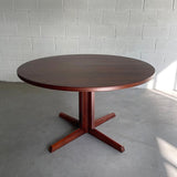Danish Modern Rosewood Pedestal Dining Table