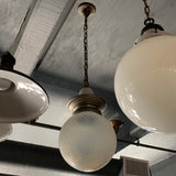 Early 20th Century Opaline Glass Globe Library Pendant