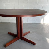 Danish Modern Rosewood Pedestal Dining Table
