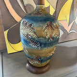 Pair of Midcentury Brutalist Ceramic Table Lamps