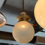 Early 20th Century Opaline Glass Globe Library Pendant
