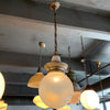 Early 20th Century Opaline Glass Globe Library Pendant