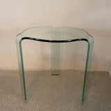 Modernist Bent Glass Side Table By Vittorio Livi For Fiam