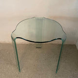 Modernist Bent Glass Side Table By Vittorio Livi For Fiam