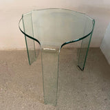 Modernist Bent Glass Side Table By Vittorio Livi For Fiam