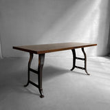Industrial Maple Block Work Table Console