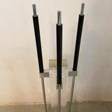 Modernist Lucite And Chrome Fireplace Tool Set By Albrizzi