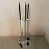 Modernist Lucite And Chrome Fireplace Tool Set By Albrizzi