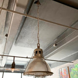 Industrial Holophane Caged Factory Pendant Light