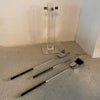 Modernist Lucite And Chrome Fireplace Tool Set By Albrizzi