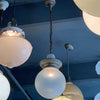Early 20th Century Opaline Glass Globe Library Pendant