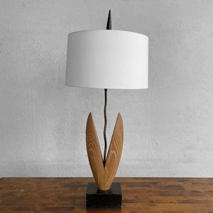 Yasha Heifetz Cerused Oak Tulip Table Lamp