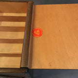 Expanding Teak Sewing Basket