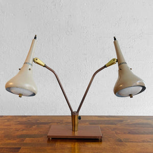 Gerald Thurston For Lightolier Double Desk Lamp