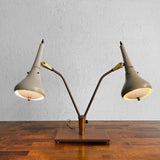 Gerald Thurston For Lightolier Double Desk Lamp