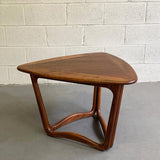 Mid Century Modern Walnut Guitar Pick Coffee Side Table By Lane Alta Vista