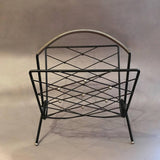 Iron and Brass Magazine Rack