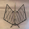Iron and Brass Magazine Rack
