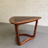Mid Century Modern Walnut Guitar Pick Coffee Side Table By Lane Alta Vista