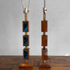 Mosiac Glass Stem Table Lamps By George Briard